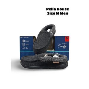 Dearfoams Men Chloe Soft Knit Clog Slippers Size M (8-9) Black